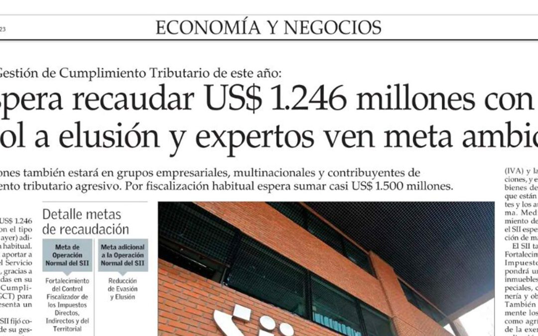 SII espera recaudar US$1.246 millones con control a elusión y expertos ven meta ambiciosa