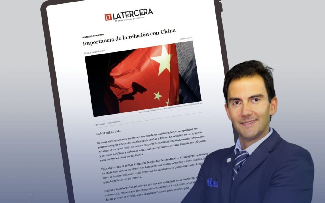 Columna de opinión de Mauricio Benítez sobre la importancia de la relación con China