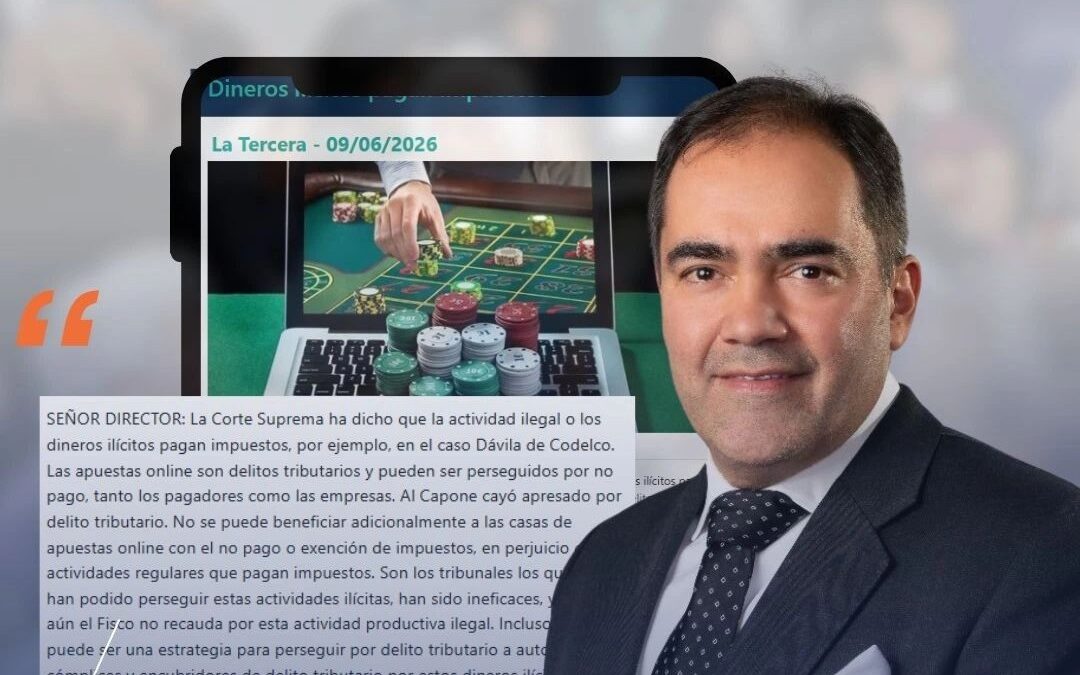 Columna de opinión de Rodrigo Benítez sobre el pago de impuestos de negocios ilegales